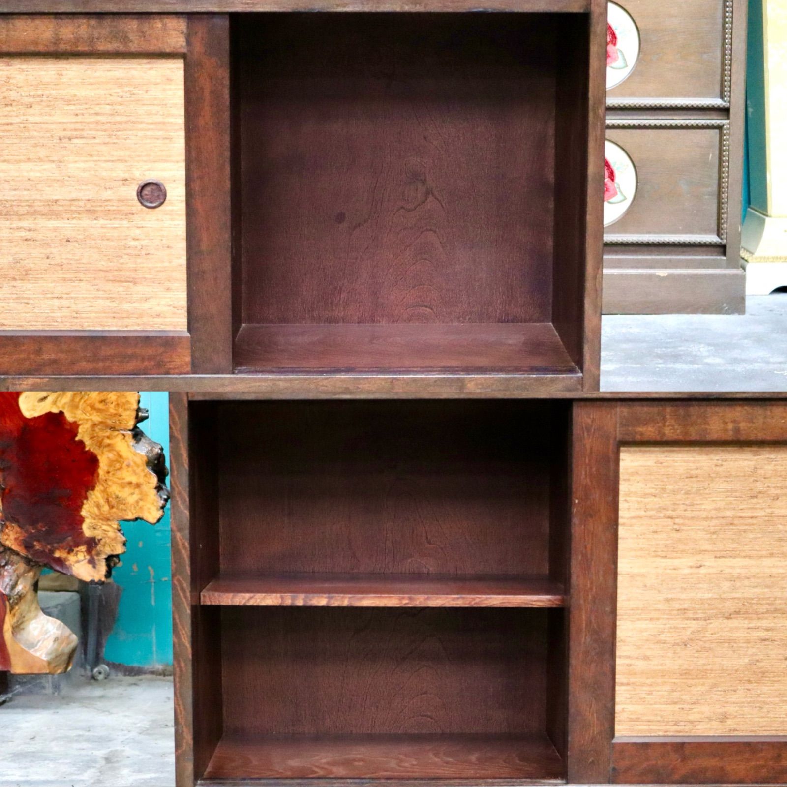 GMIH411○九州民芸家具 茶箪笥 茶棚 サイドボード キャビネット 飾り棚