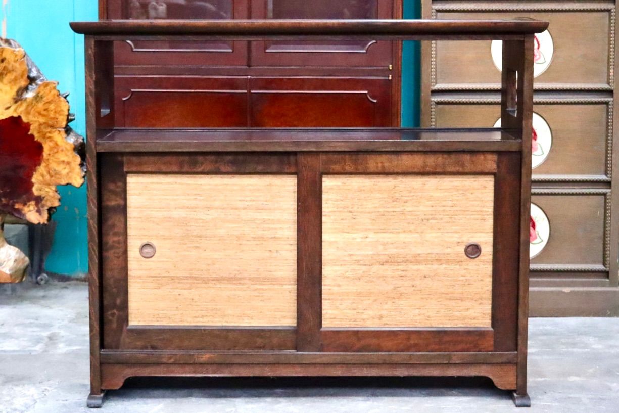 GMIH411○九州民芸家具 茶箪笥 茶棚 サイドボード キャビネット 飾り棚