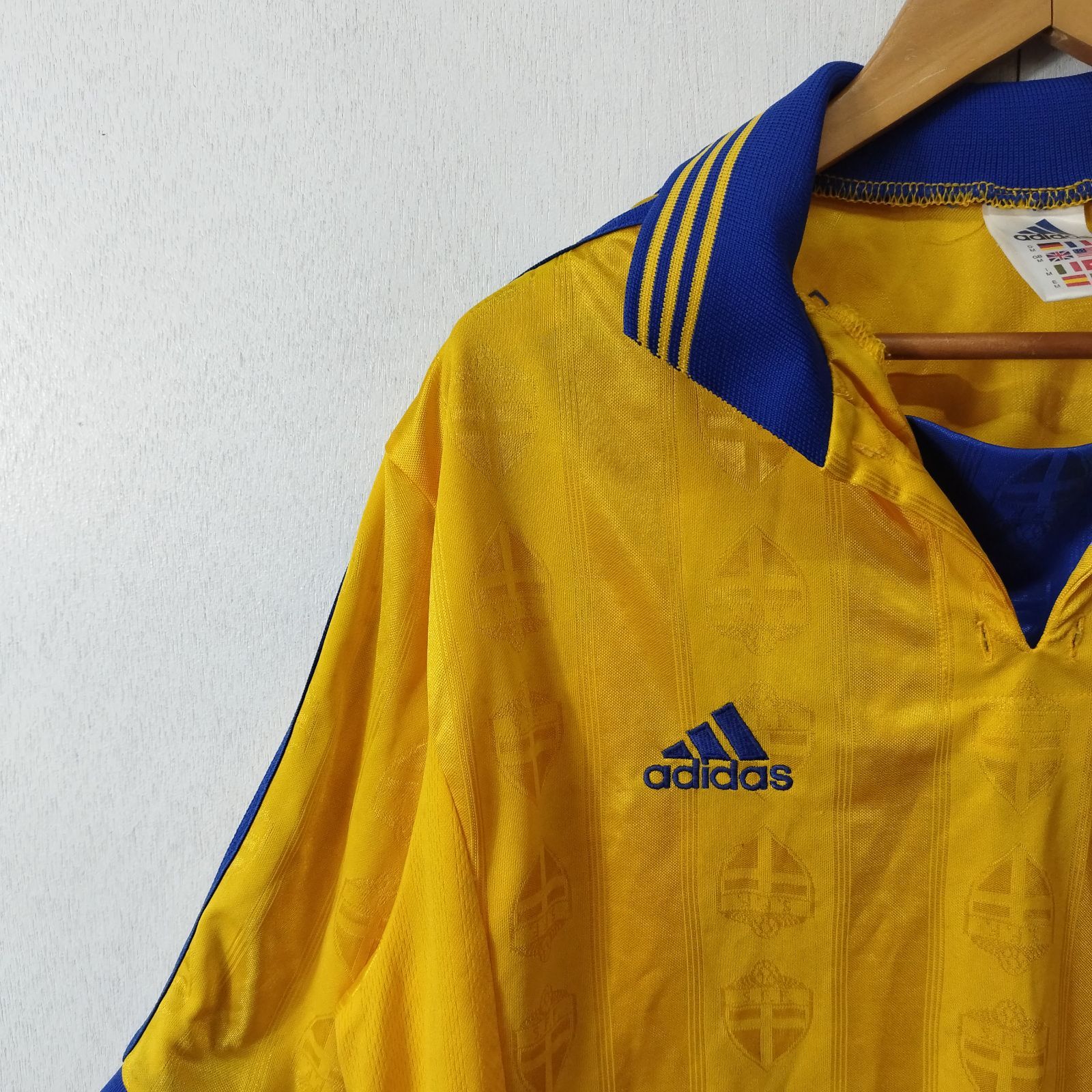 adidas アディダス スウェーデン代表 ゲームシャツ SFF 1998年 ホーム 