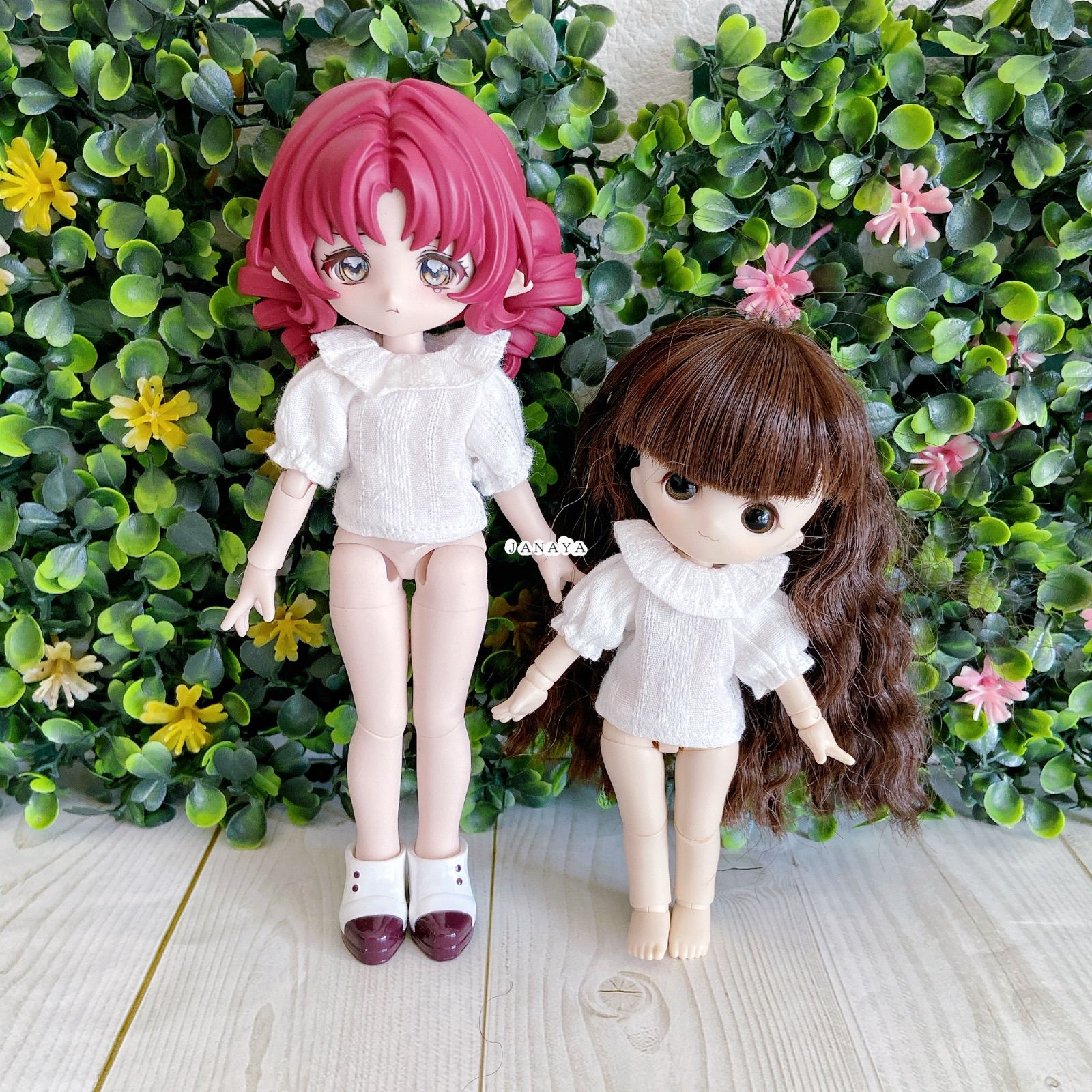 JANAYA ハンドメイド オビツ11服 ボニーバニー服 シャツとワンピース - メルカリ JANAYA ハンド ド オビツ11服 欧風洋服2点セット シャツ スカート