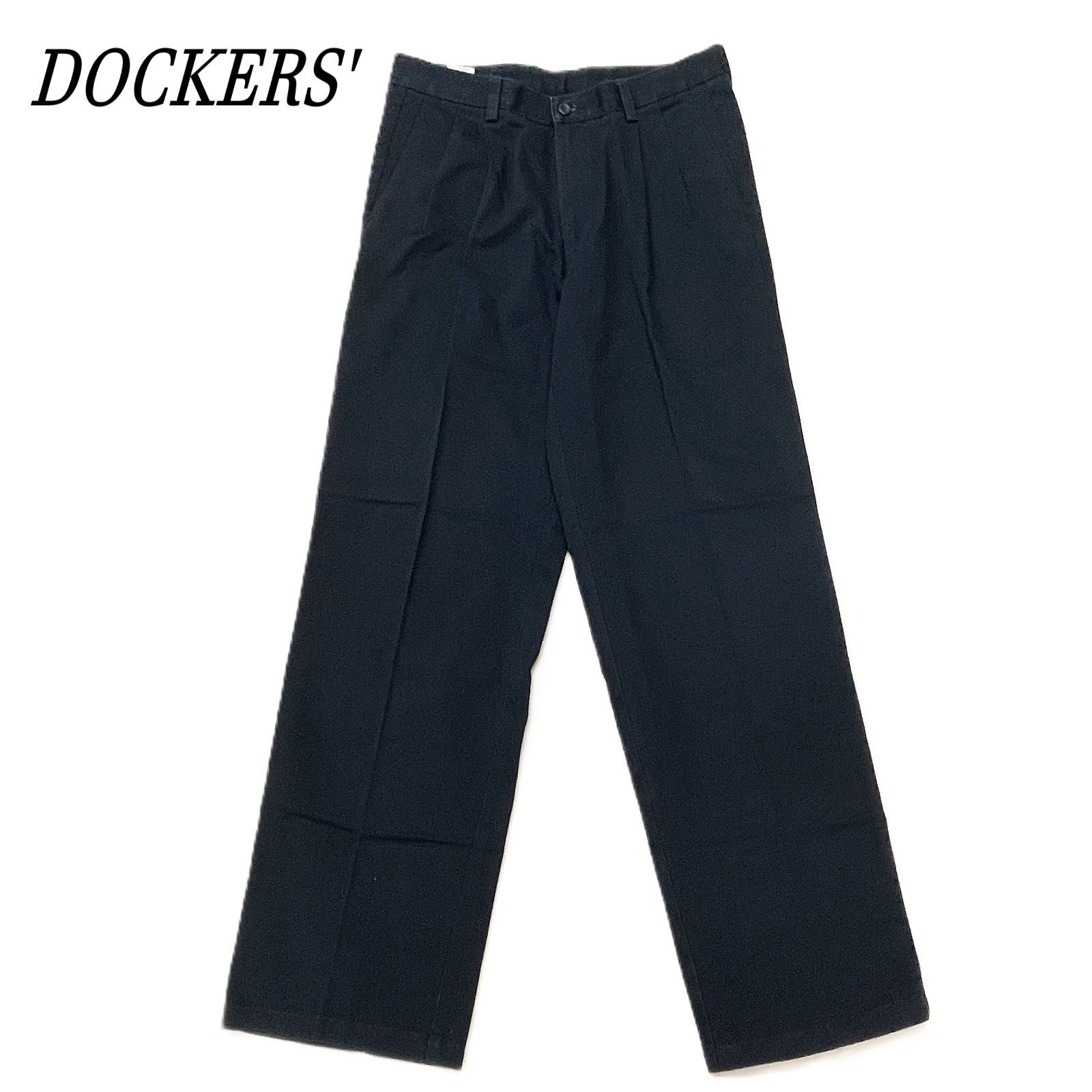 00s DOCKERS' ドッカーズ ツータックチノ 32インチ BLK/ブラック
