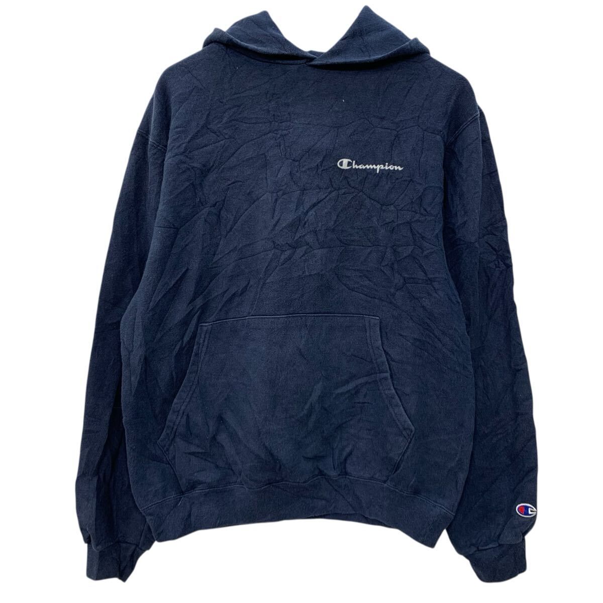 メキシコ製 Champion 中古古着 カレッジスウェット ひび割れプリント 