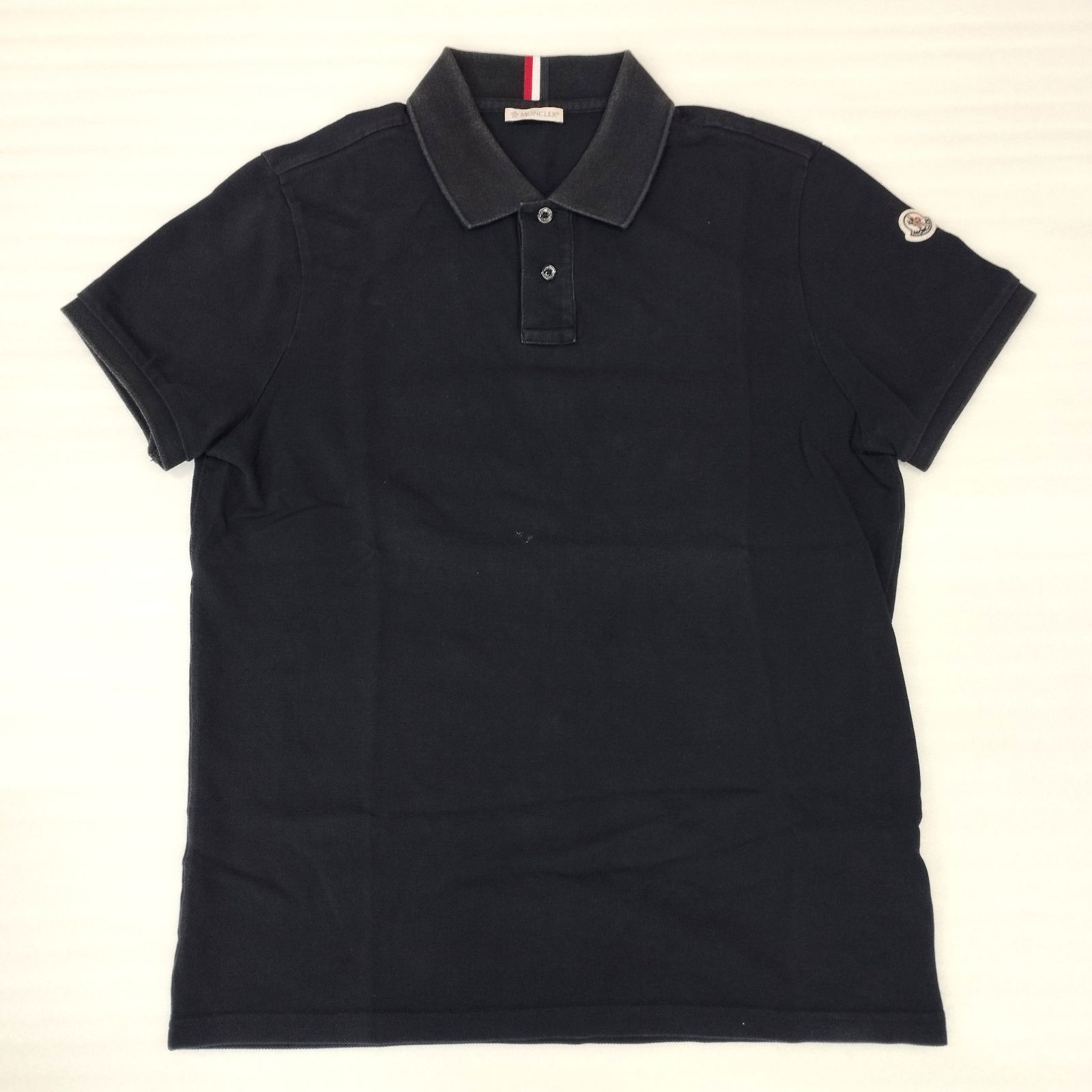 D27930】MONCLER モンクレール 半袖ポロシャツ ポロシャツ ネイビー M