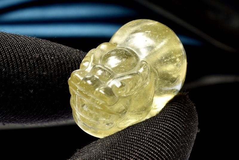 1点物】AAA激レア☆透明レモンカラー リビアングラス 25x16mm 貔貅