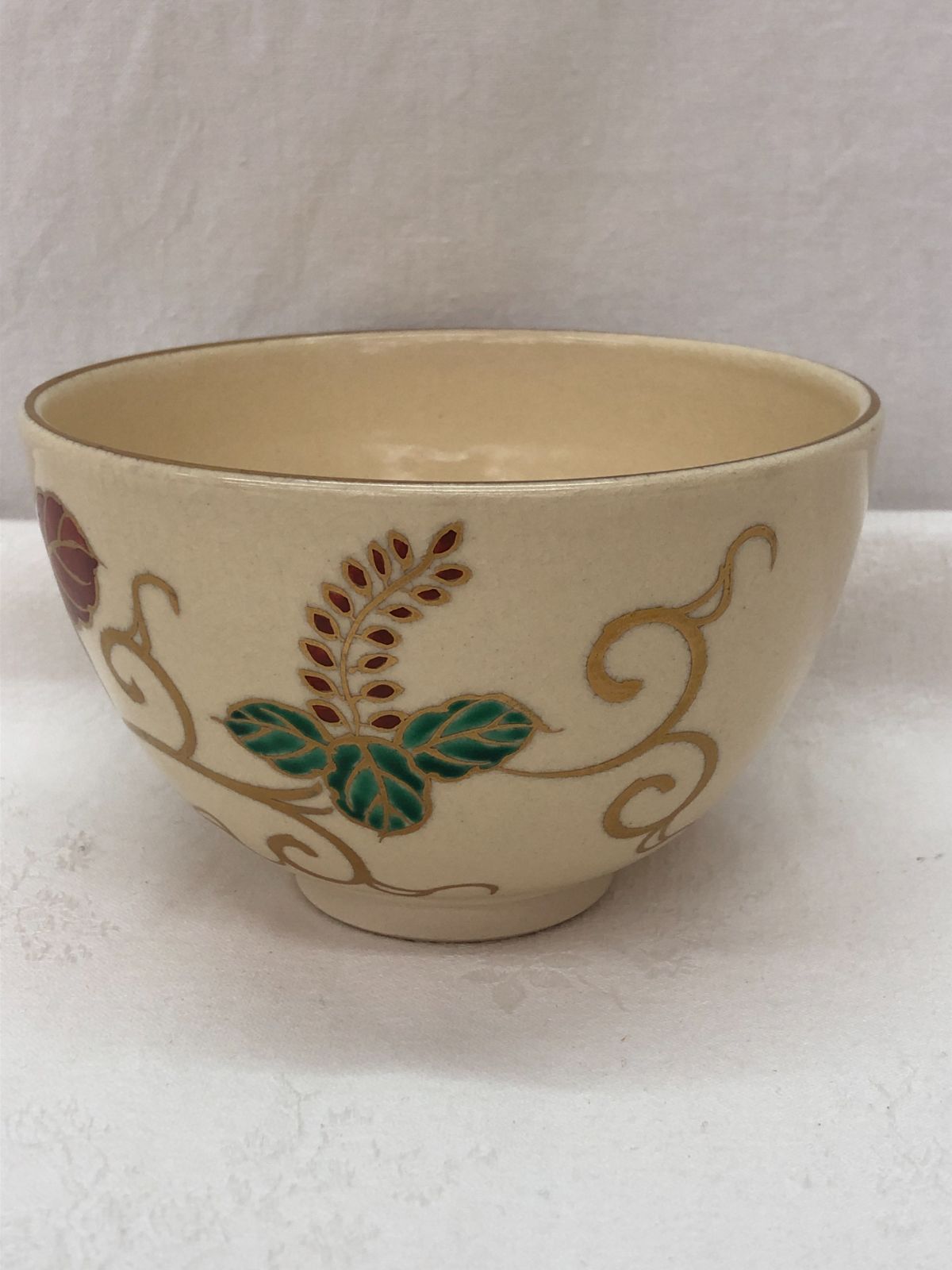 ♥とても古い　美濃焼　手捻り　茶碗　茶道具　骨董　古玩 美品】山川巌 唐草模様 茶道具 抹茶碗 茶碗 - メルカリ