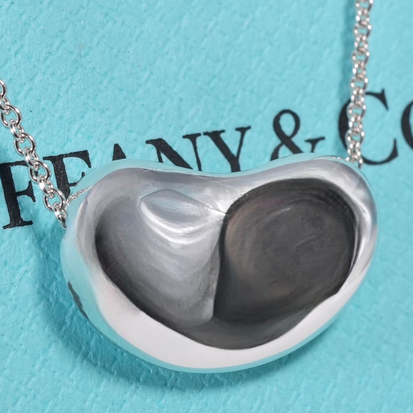 希少極美品 ティファニー ロング ラージ ビーン ネックレス/25-1583