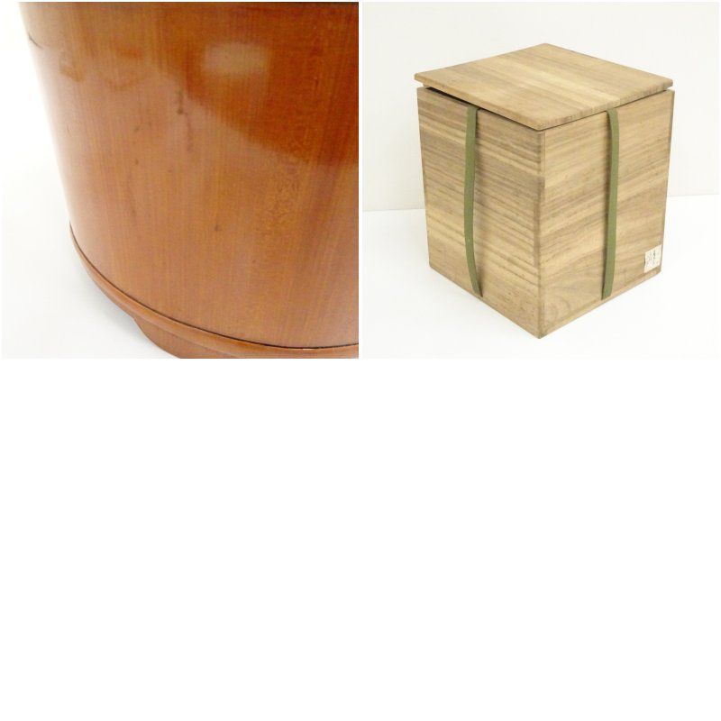 手桶水指 春慶 陽斎 木箱入 茶道具 古物品 手桶水指 春慶 陽斎 木箱入 茶道具 古物品