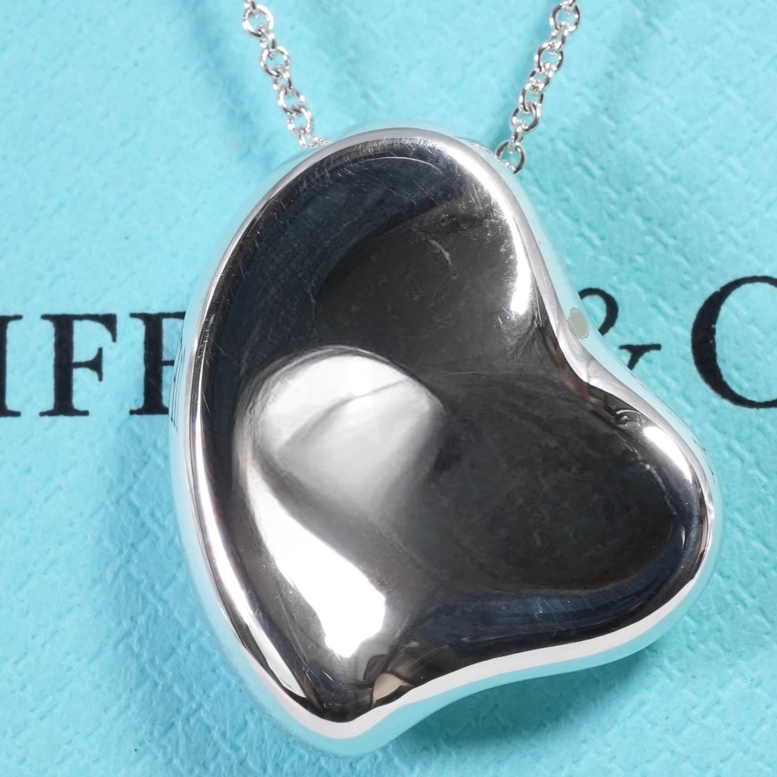 極美品 ティファニー フルハート ロング ラージ ネックレス/25-2027