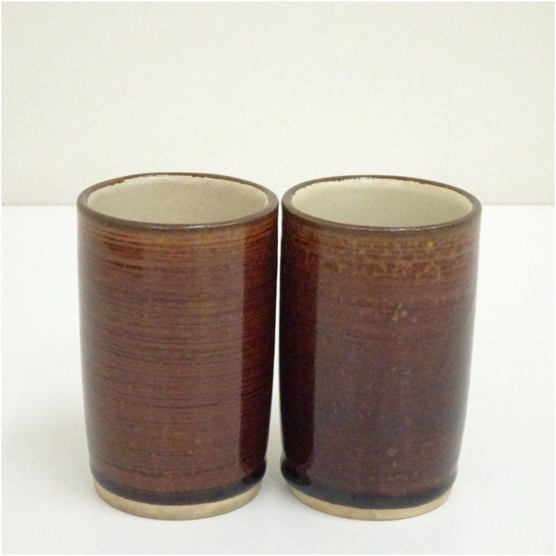 大樋焼 大樋年朗造 大樋釉湯呑一対 共箱 湯飲み 湯呑み 湯のみ おしゃれ かわいい 茶道具 茶器 来客 お茶 旅館 和風 雑貨 レトロ 食器