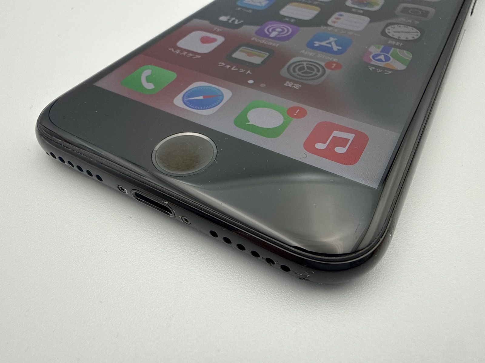 バッテリー容量100％ SIMフリー iPhone7 128GB ジェットブラック