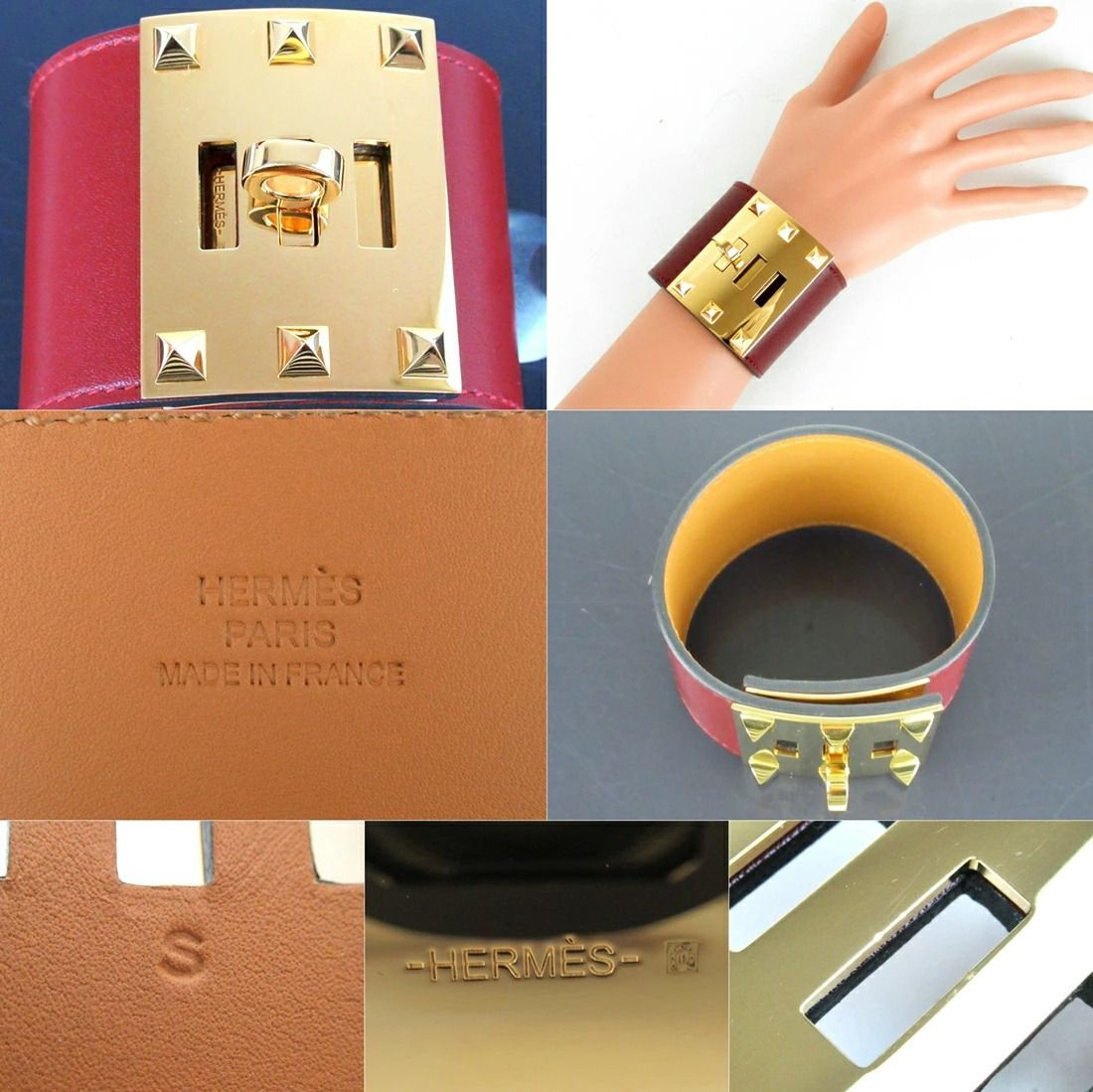 HERMES エルメス エクストリーム ケリードッグ レザーワイドバングル