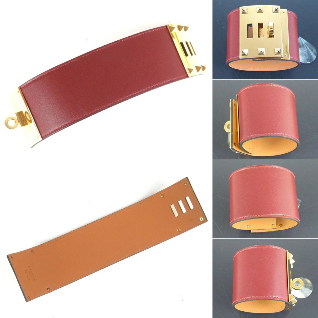 HERMES エルメス エクストリーム ケリードッグ レザーワイドバングル