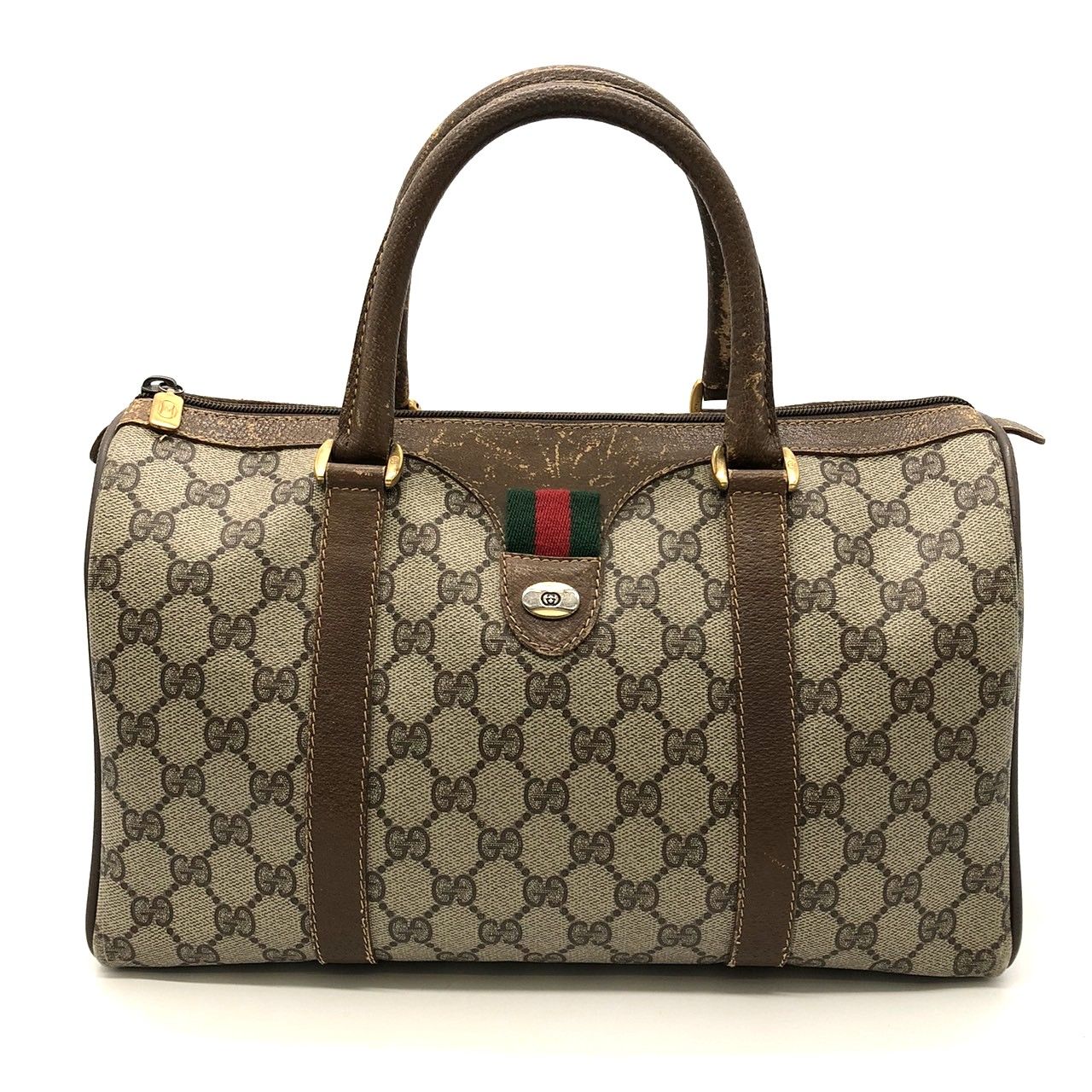 GUCCI オールドグッチ 69 02 007 ボストンバッグ シェリーライン GG