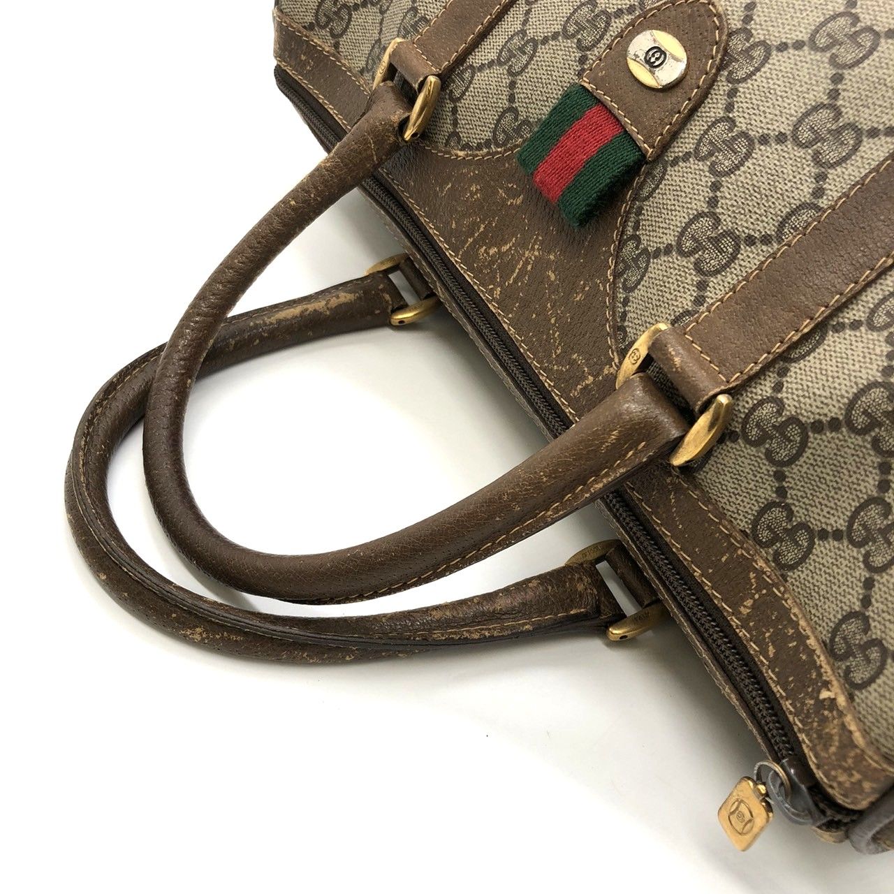 GUCCI オールドグッチ 69 02 007 ボストンバッグ シェリーライン GG