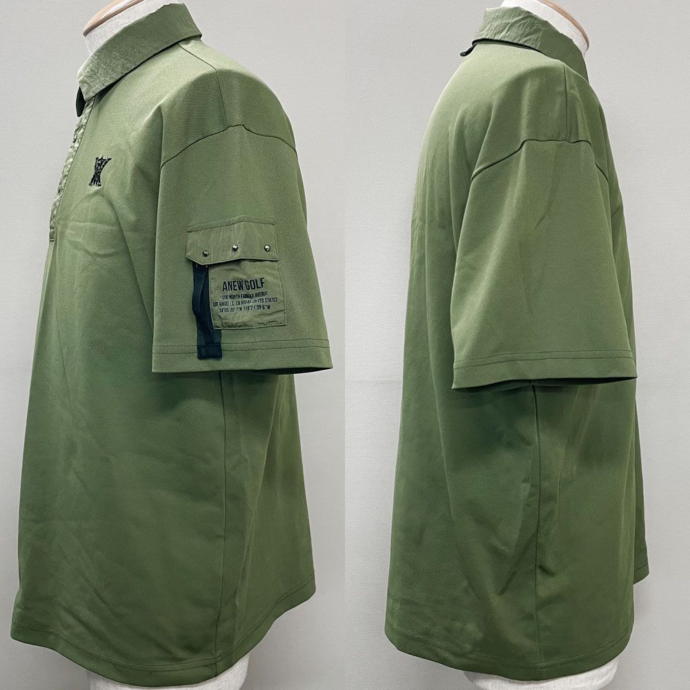 中古】ANEW GOLF アニューゴルフ MEN SLEEVE POCKET SHORT T-SHIRT
