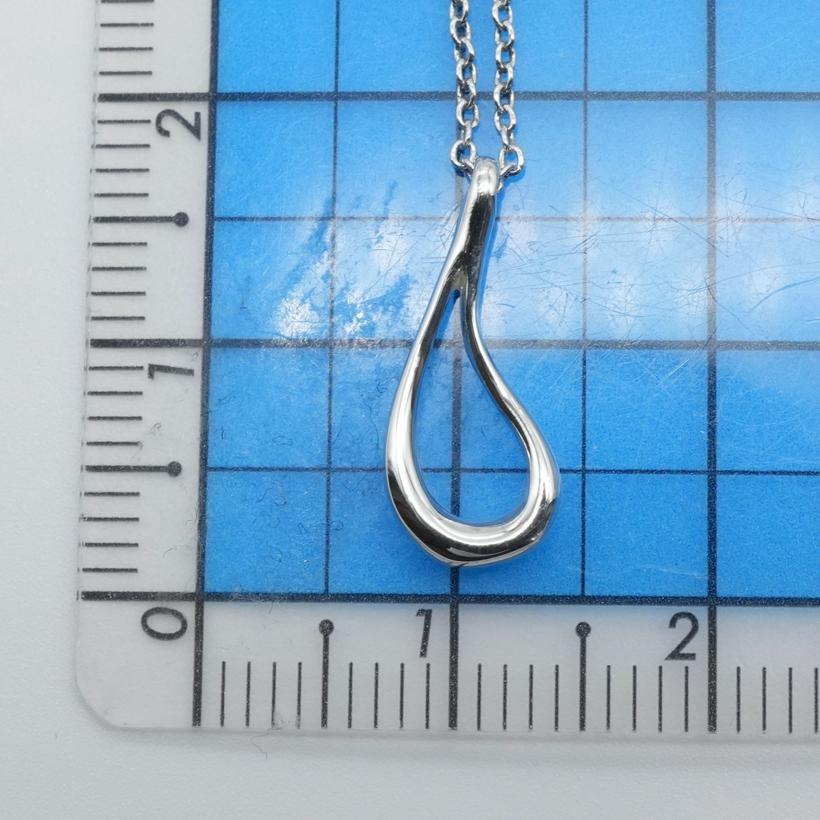 極美品ティファニー オープンティアドロップ シルバー ネックレス/25