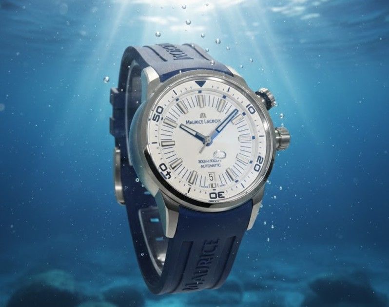 VRW 1569 時計 MAURICE LACROIX モーリス ラクロア PT6248 SS00L 130 4 ポントス S ダイバー W文字盤 メンズ 自動巻き 稼働品