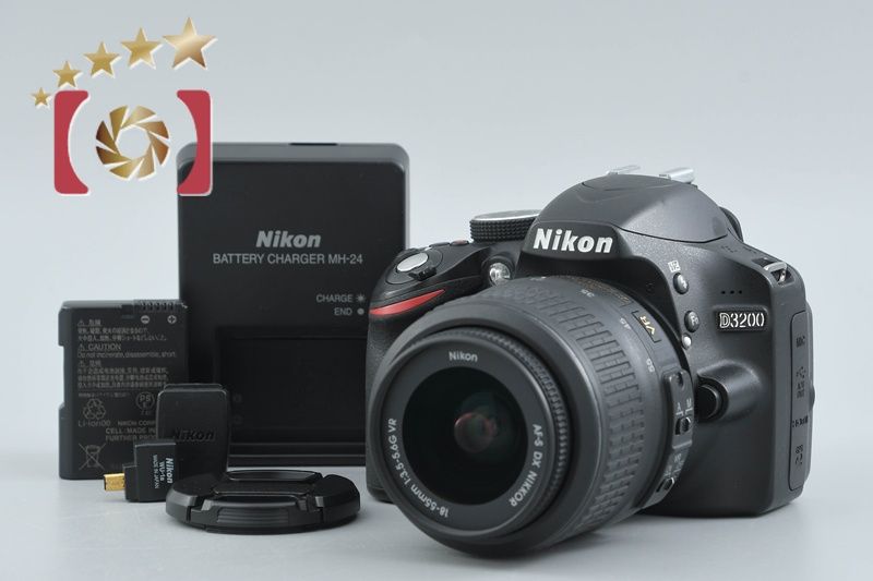 中古】Nikon ニコン D3200 18-55 VR レンズキット ブラック - メルカリ