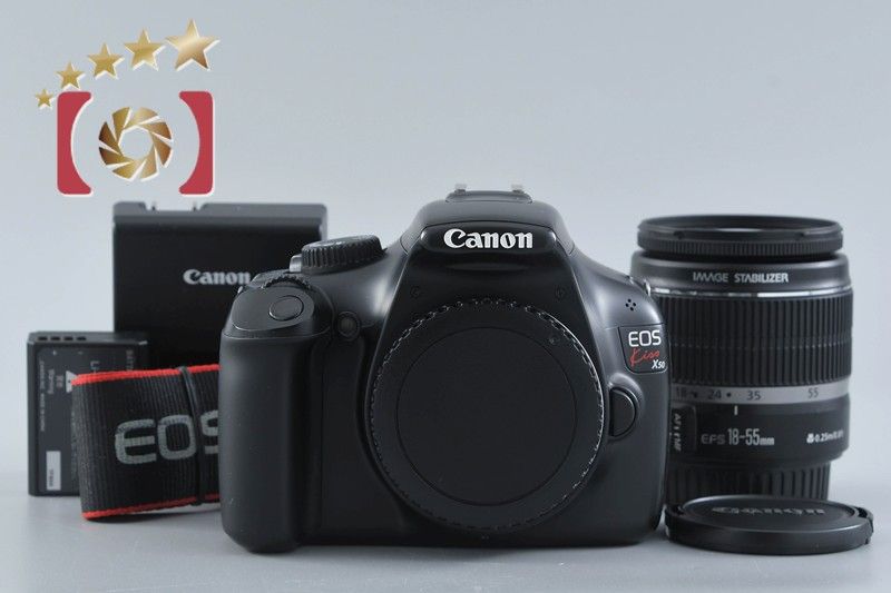 中古】Canon キヤノン EOS Kiss X50 ブラック + EF-S 18-55mm f/3.5