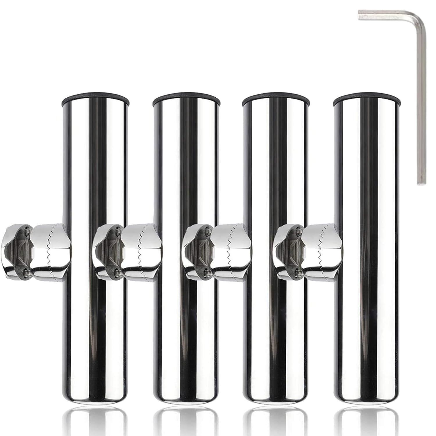 クランプオン セット 船竿置き 船 ステンレス ロッドホルダー 無段階角度調節 超便利