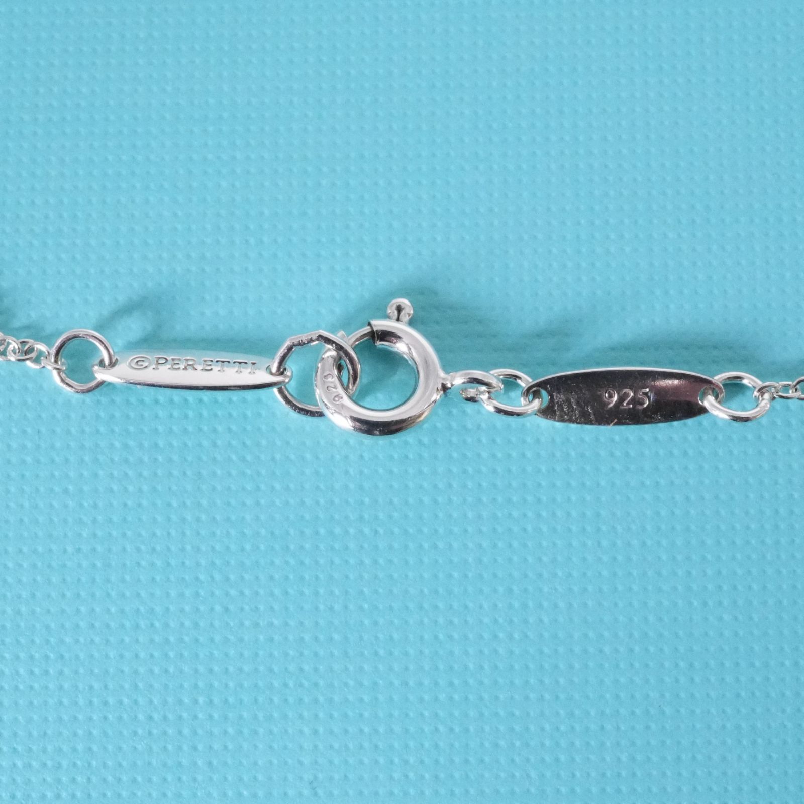 極美品16mmティファニー オープンハート シルバー ネックレス/25-2422