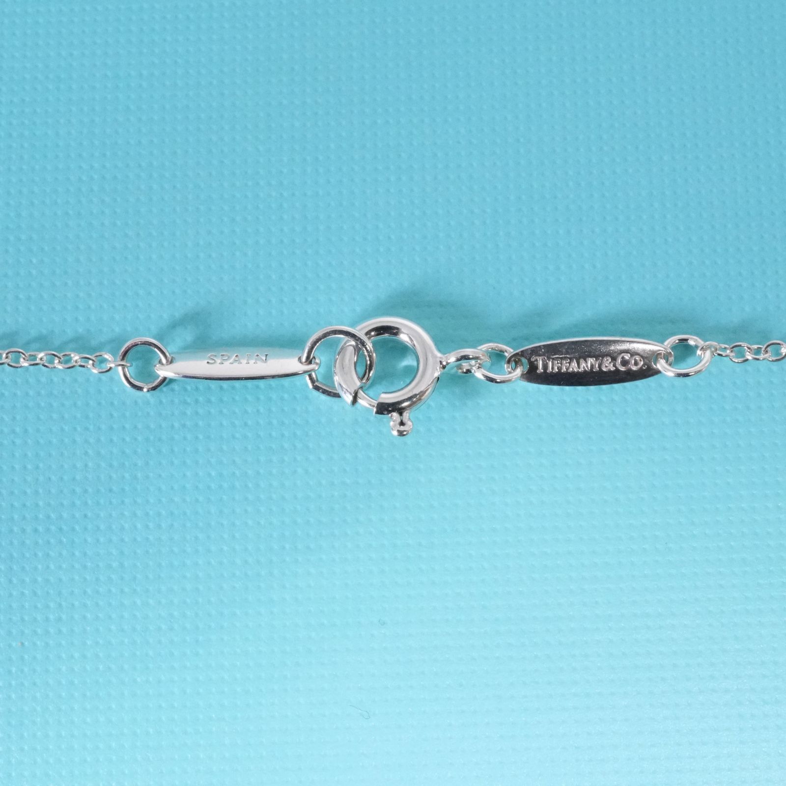 極美品16mmティファニー オープンハート シルバー ネックレス/25-2422