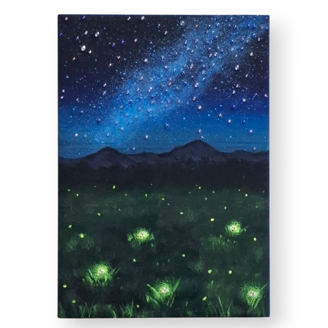 ナイトジュエルアート⭐北海道の夏の夜(蛍) A5