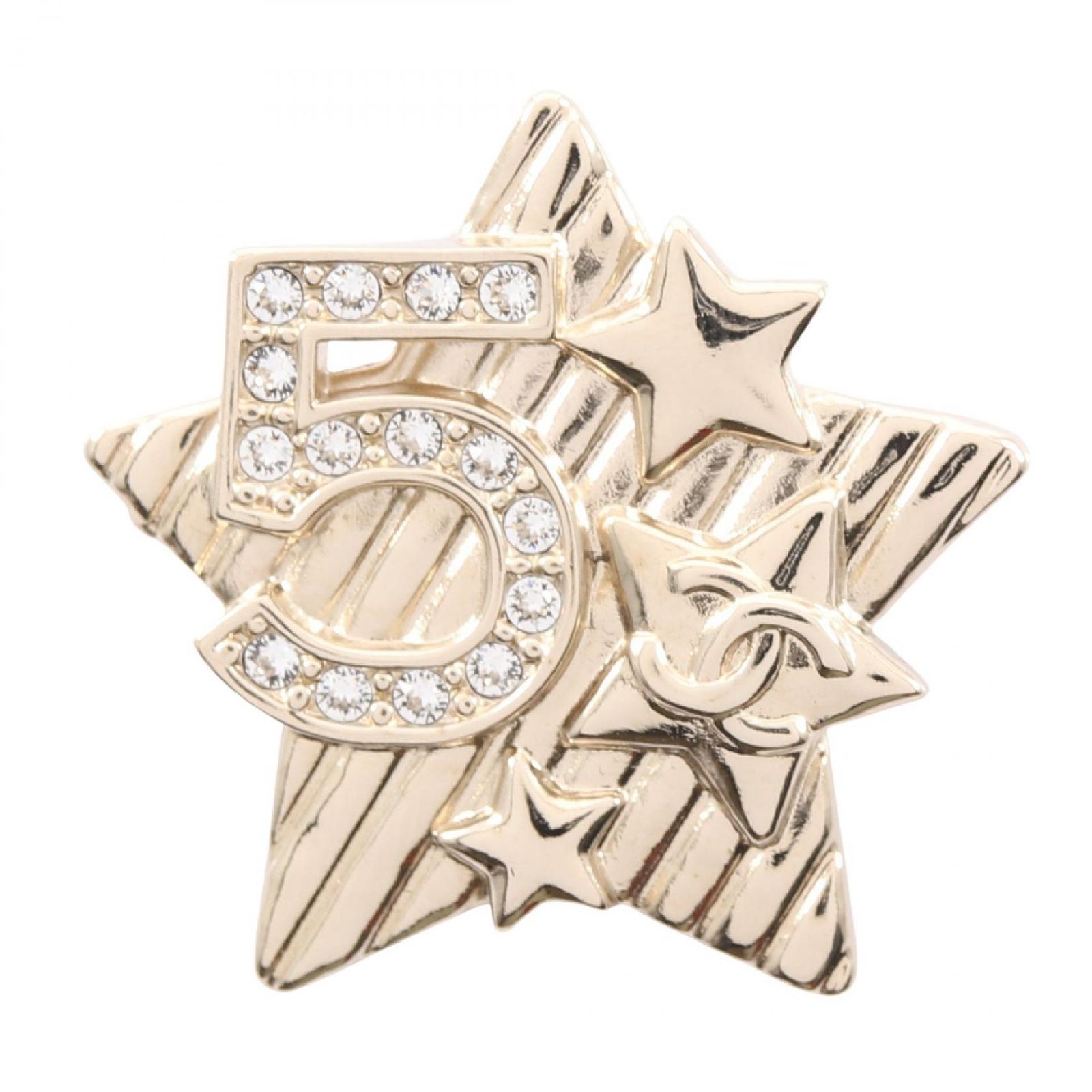 シャネル CHANEL ブローチ No.5 ココマーク スター GP（ゴールドメッキ