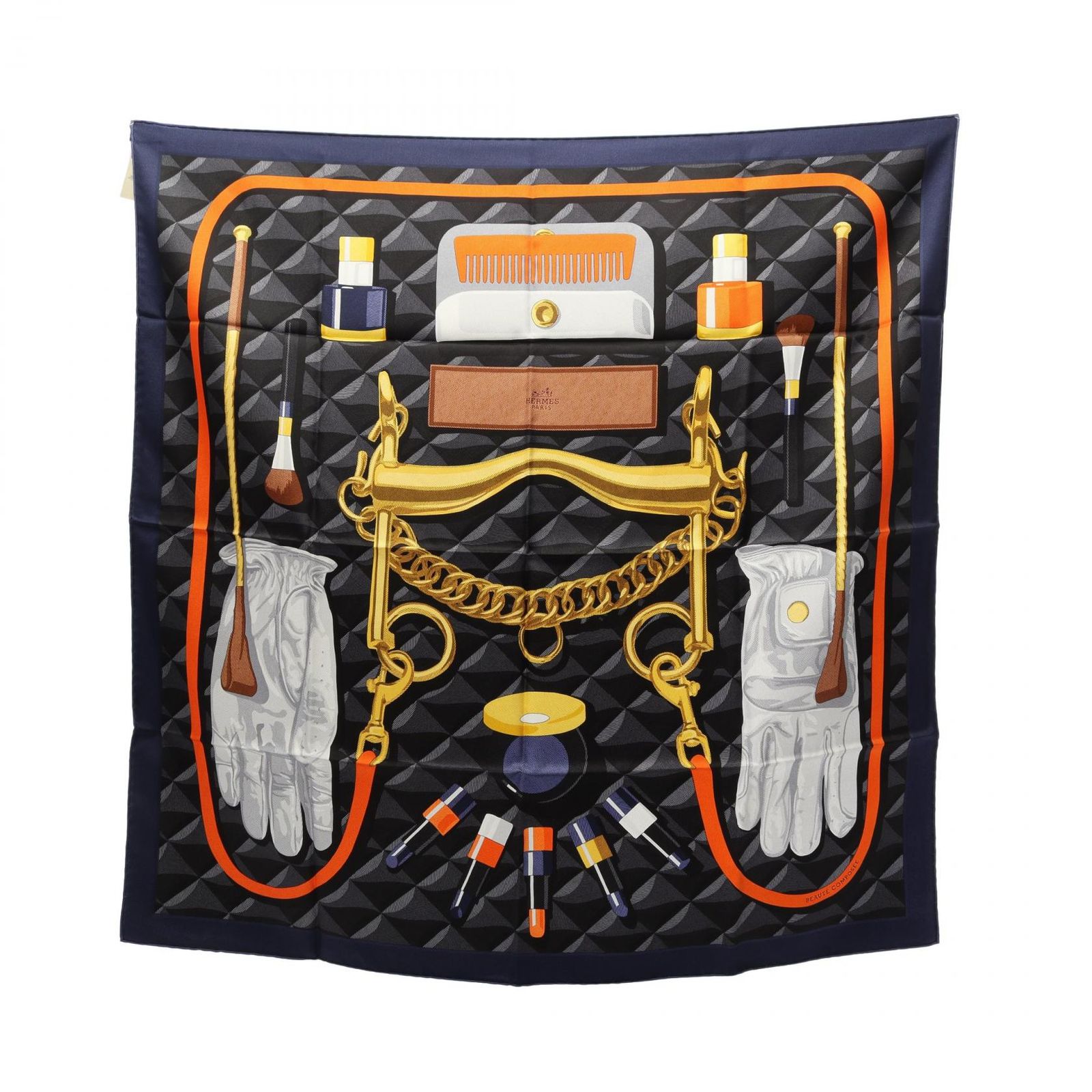 エルメス HERMES スカーフ カレ90 BEAUTE COMPOSEE シルク カレ90 