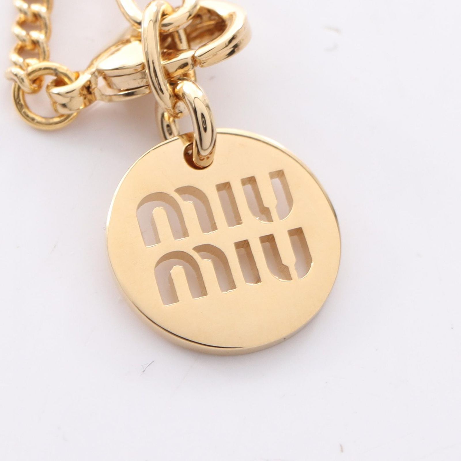 ミュウ ミュウ Miu Miu ネックレス 5IC0962F6TF0002 ブラック/ゴールド