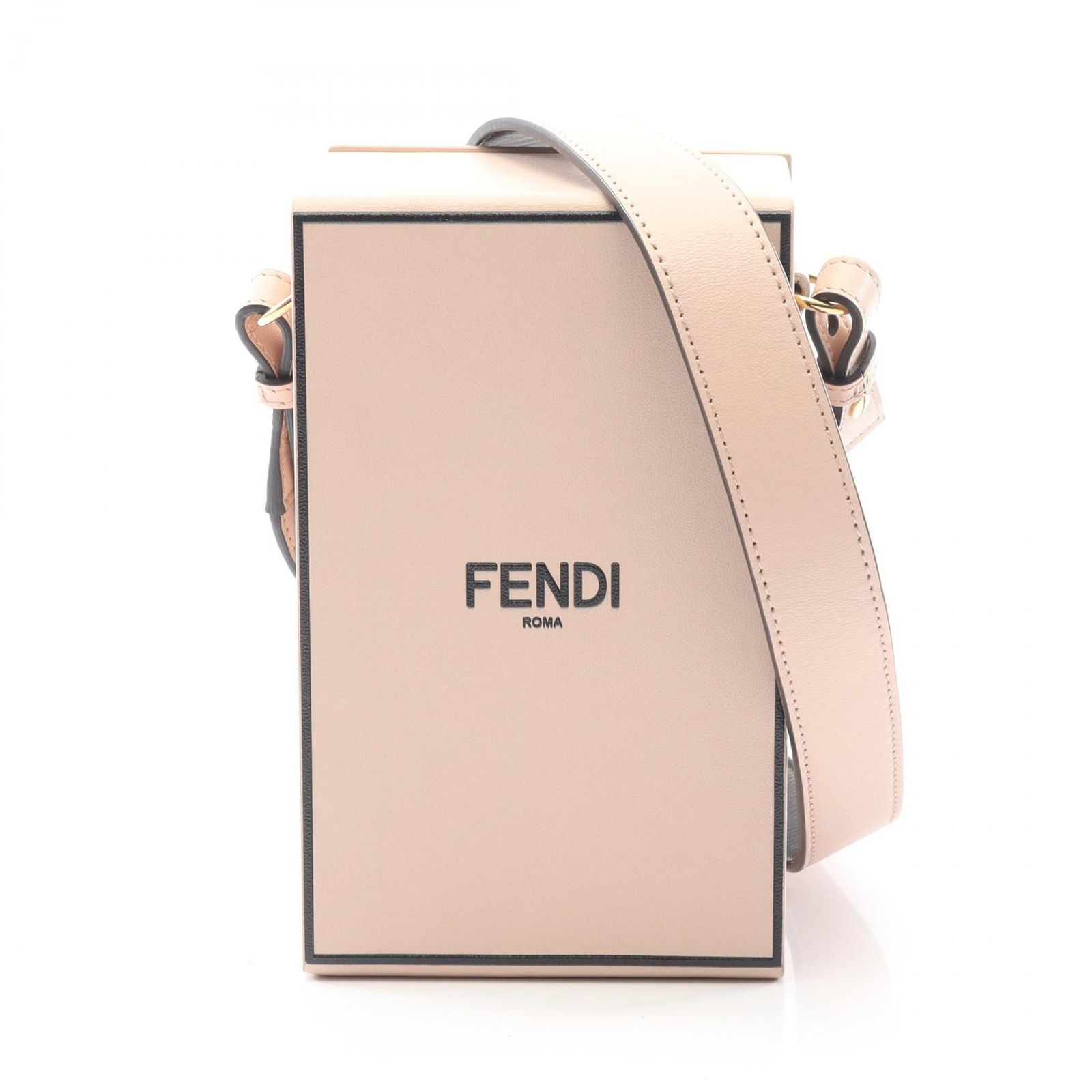 フェンディ FENDI ショルダーバッグ ボックス ベビーピンク レザー