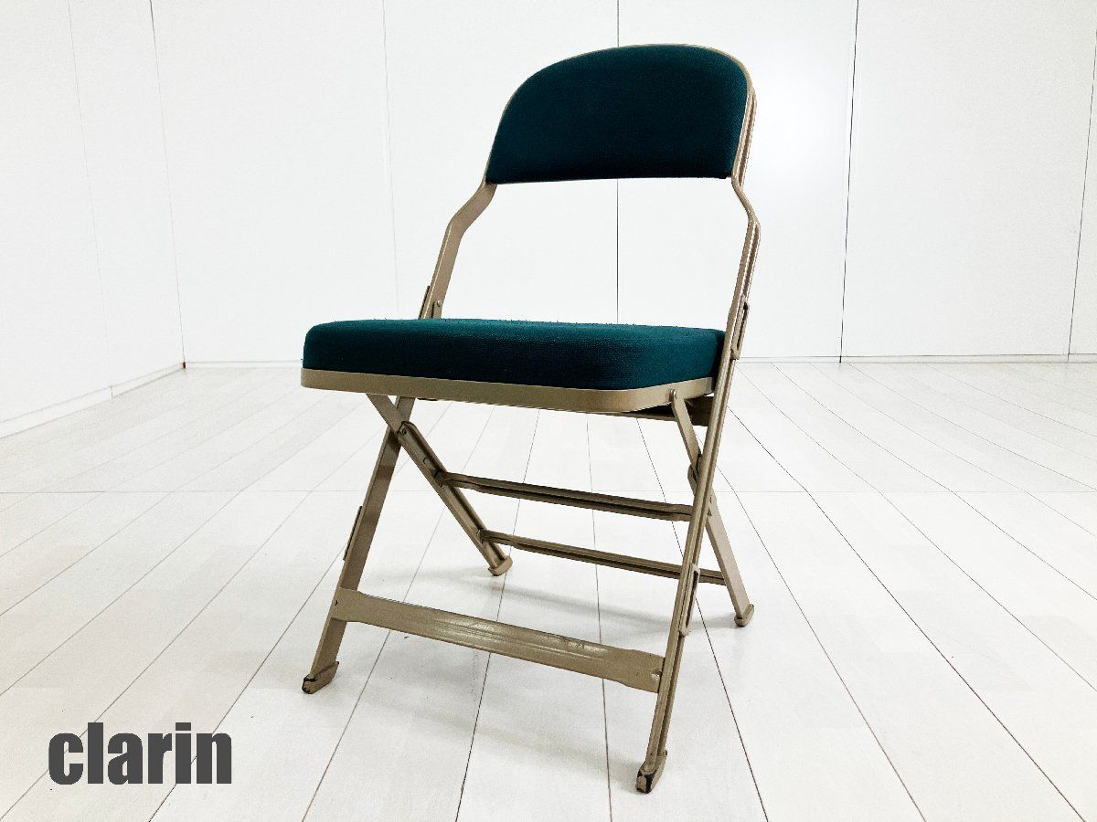 CLARIN /クラリン□フルクッションフォールディングチェア□ブルー系