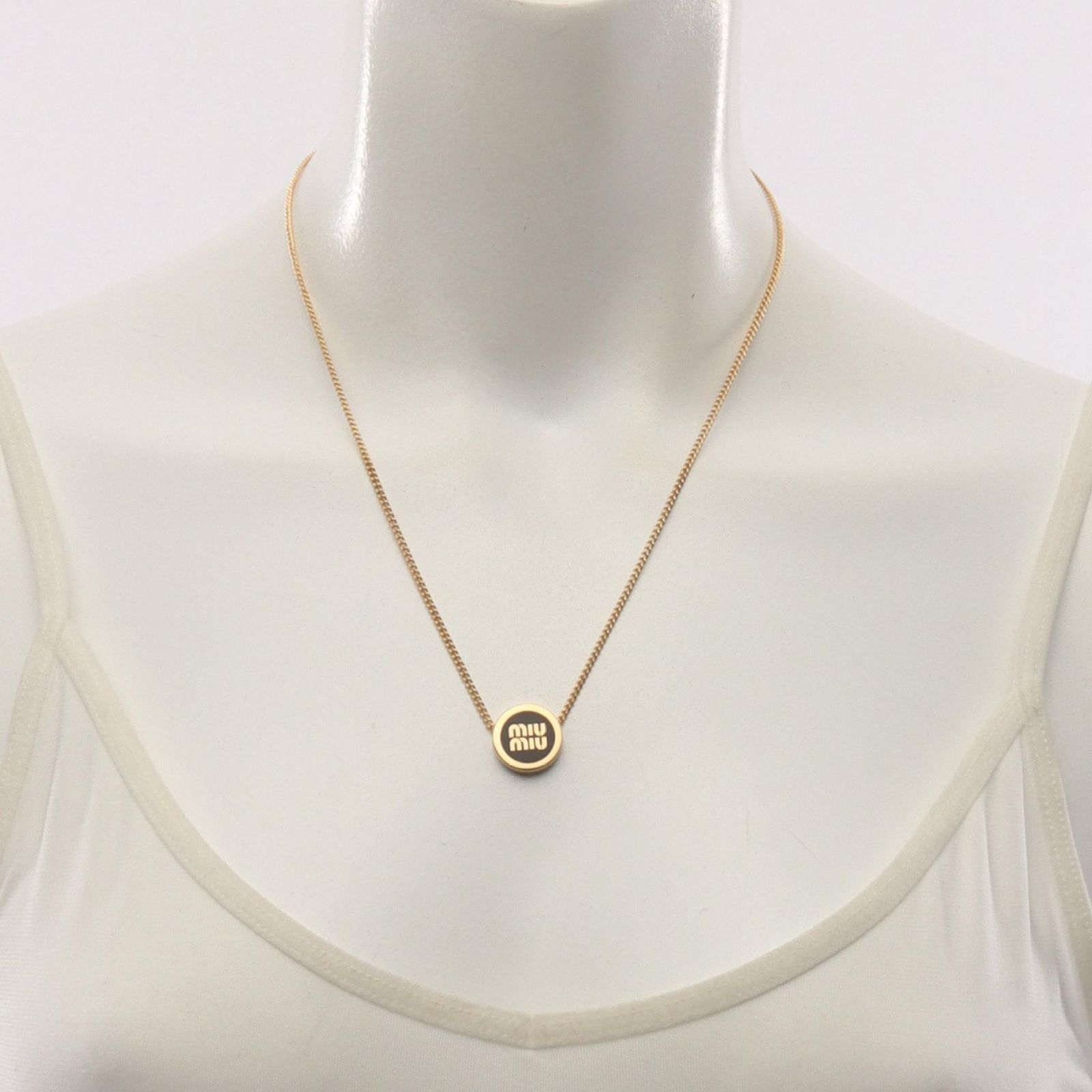 ミュウ ミュウ Miu Miu ネックレス 5IC0962F6TF0002 ブラック/ゴールド