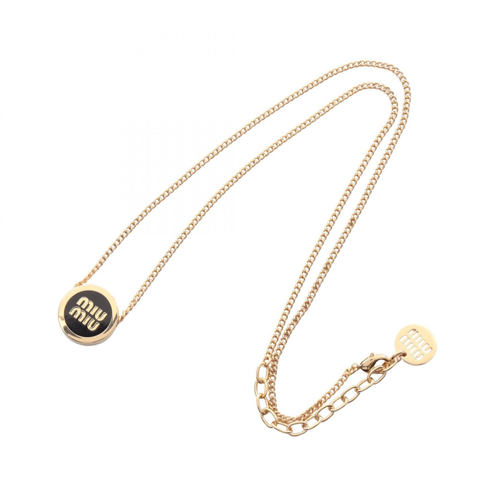 ミュウ ミュウ Miu Miu ネックレス 5IC0962F6TF0002 ブラック/ゴールド