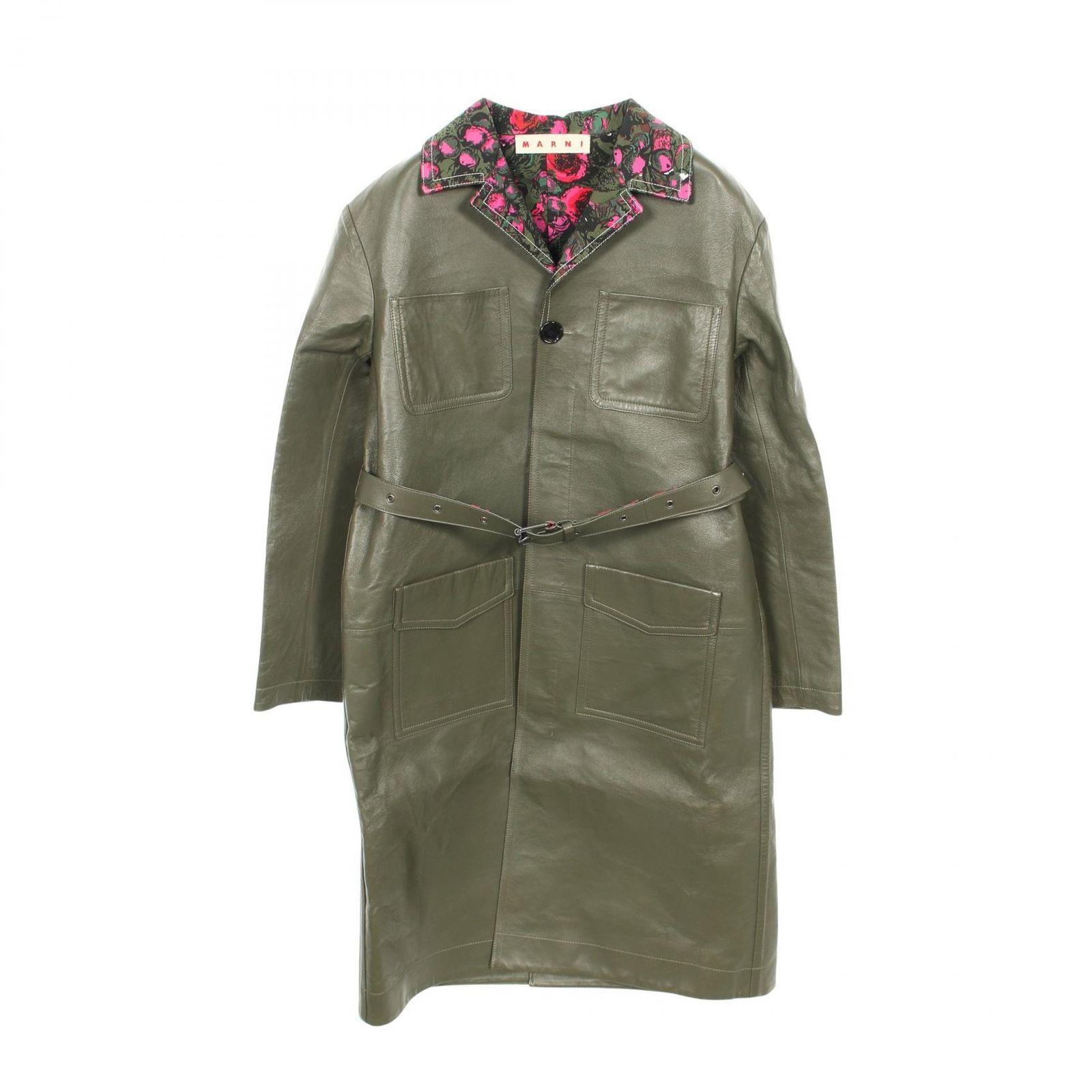 マルニ MARNI レザー コート メンズ Used A - メルカリ