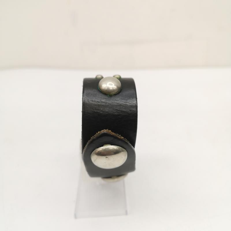 ウルフズヘッド HEAD PORTER レザー スタッズ バングル ブレスレット