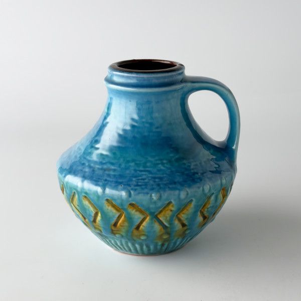 西ドイツ German Art Pottery ヴィンテージ フラワーベース Carstens 花器 花瓶 オブジェ 陶器 カルステンス アートポタリー 93112