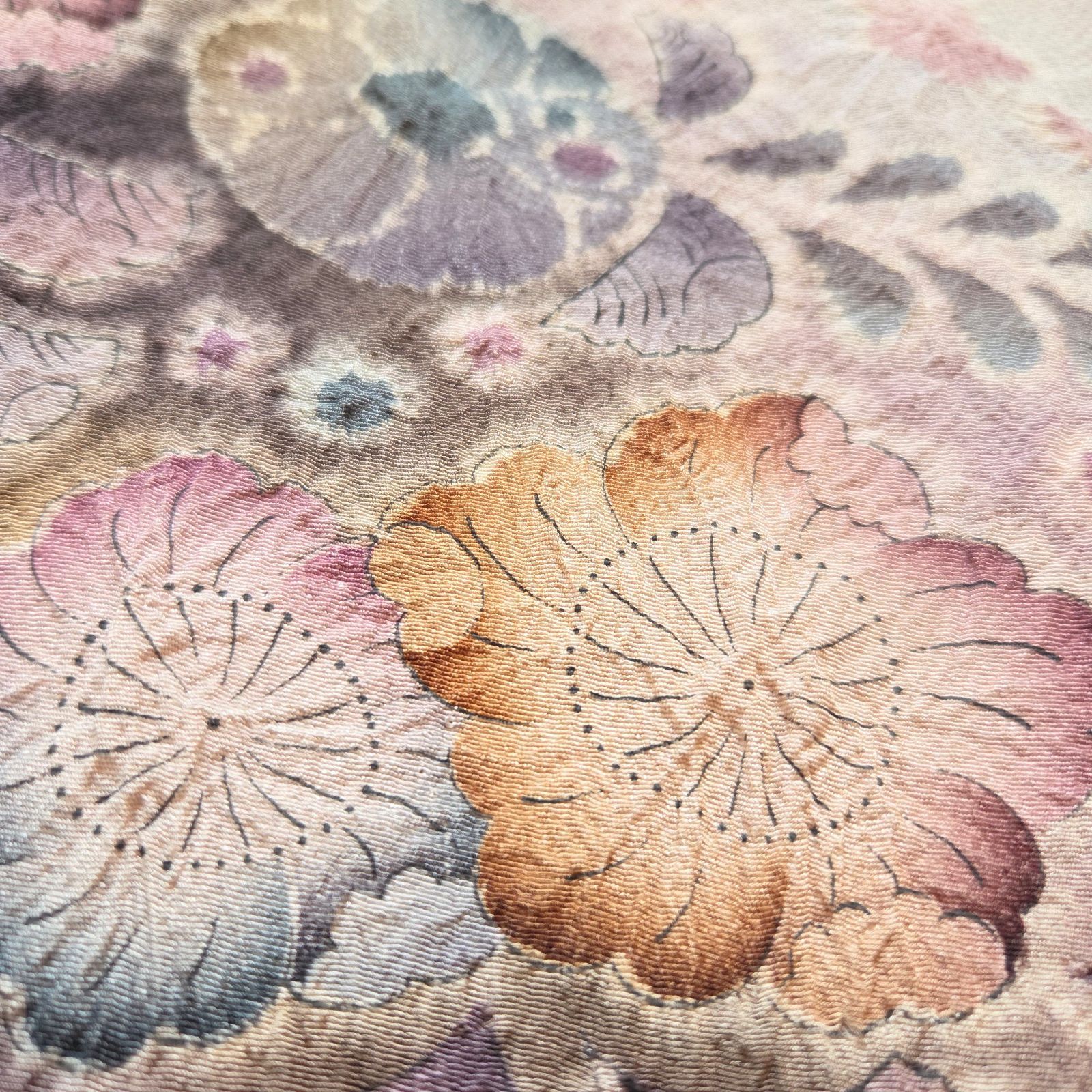 ❦Kaena❦ 着物リメイク 辻ヶ花 ワンピース 作家物 ロング マキシ