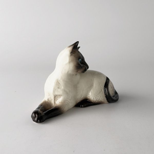 英国 Beswick 猫 オブジェ シャム猫 陶器 フィギュア 置物