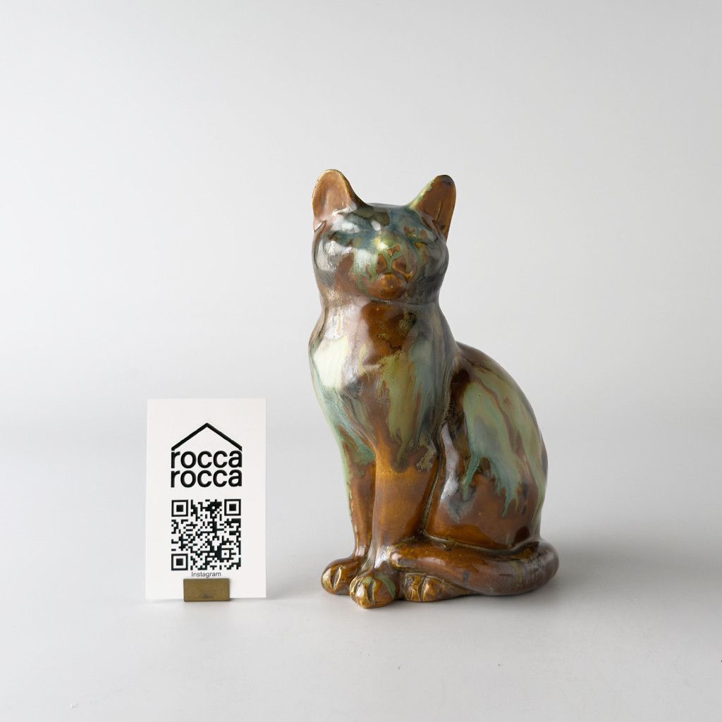 英国 Yare Designs Pottery ヴィンテージ 陶器 猫 オブジェ キャット