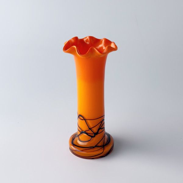 チェコ ヴィンテージ Tango Glass フラワーベース ガラス 花瓶