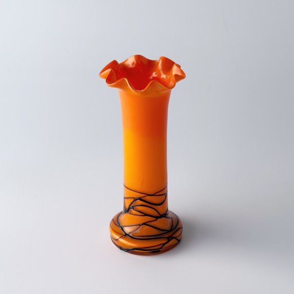 チェコ ヴィンテージ Tango Glass フラワーベース ガラス 花瓶