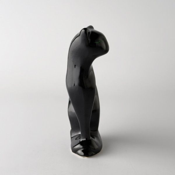 英国 ヴィンテージ 陶器 猫 オブジェ 黒猫 ブラックキャット 英国 ヴィンテージ 陶器 猫 オブジェ 黒猫 ブラックキャット