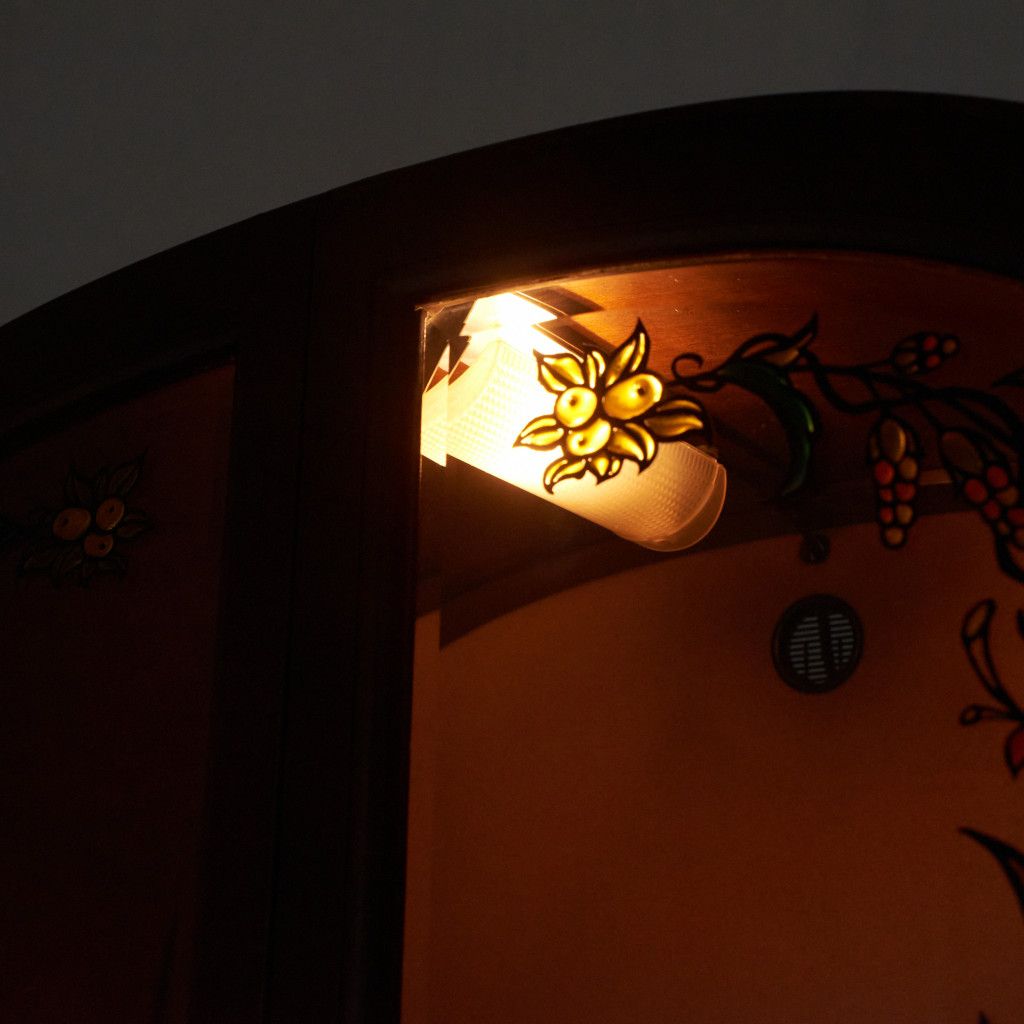 飛騨産業 キツツキ キュリオケース 3面ガラス 照明付き ビーチ 飾り棚