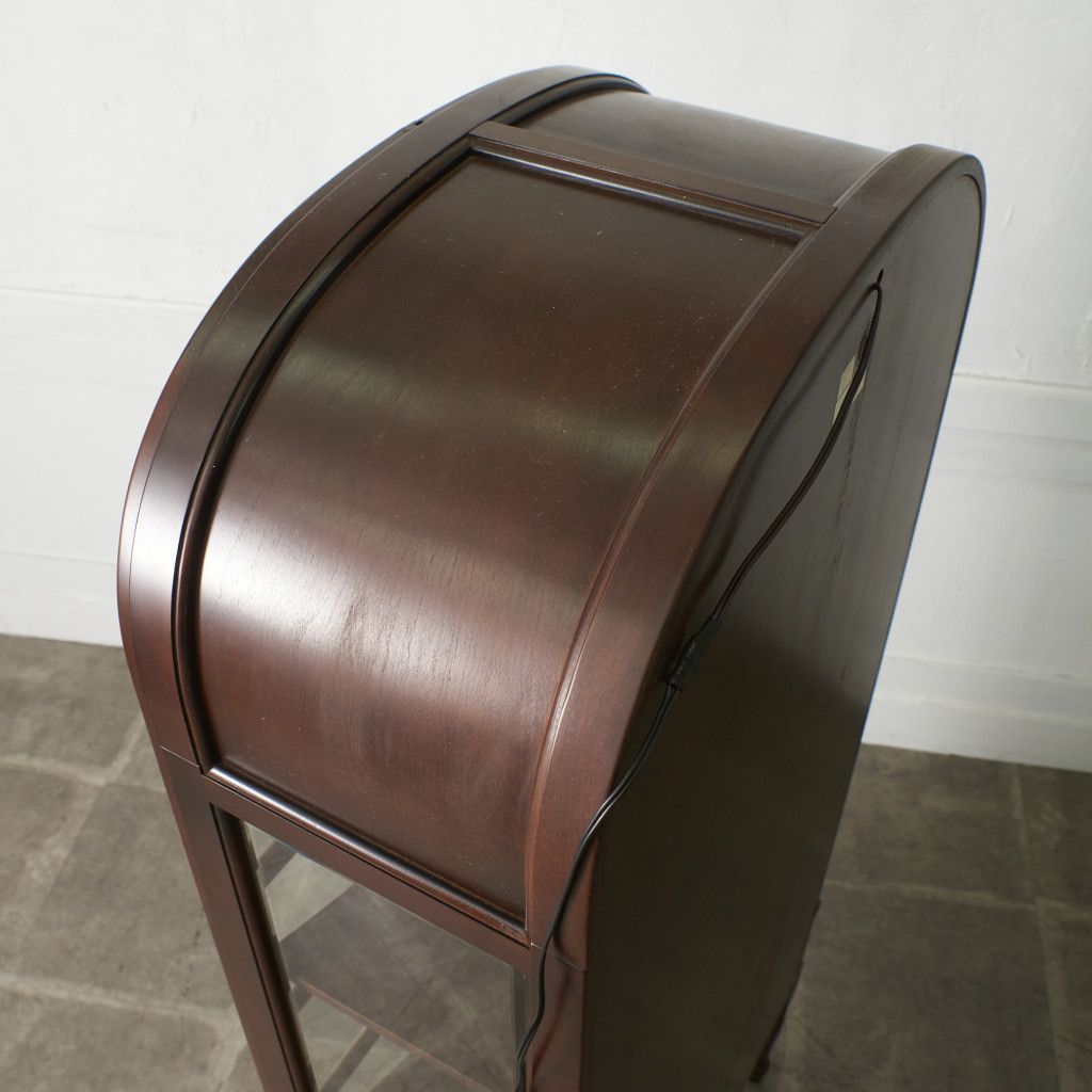 飛騨産業 キツツキ キュリオケース 3面ガラス 照明付き ビーチ 飾り棚