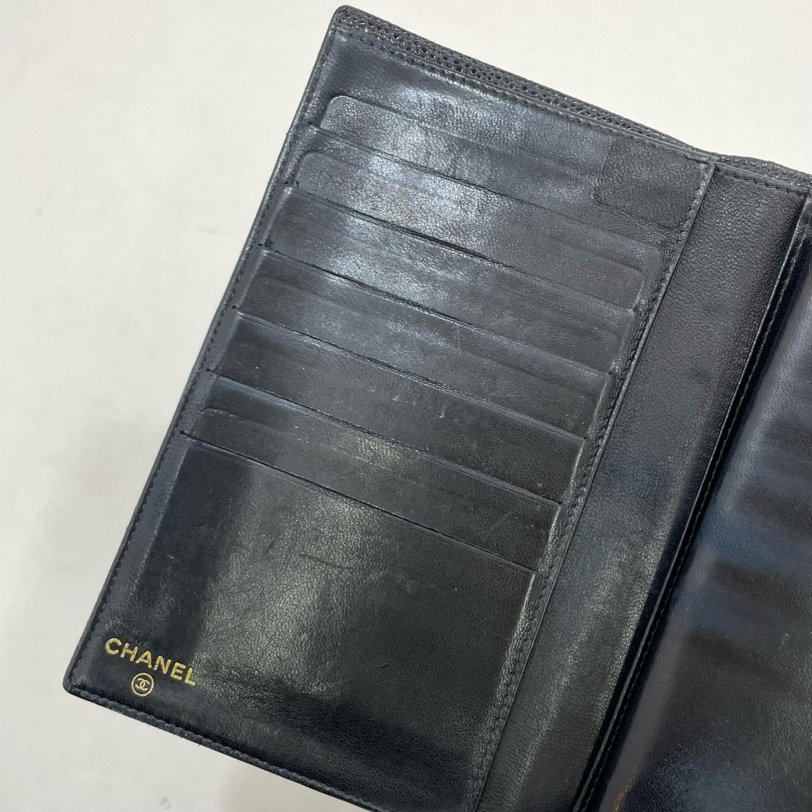 CHANEL | シャネル ココマーク キャビアスキン がま口 二つ折り長財布 