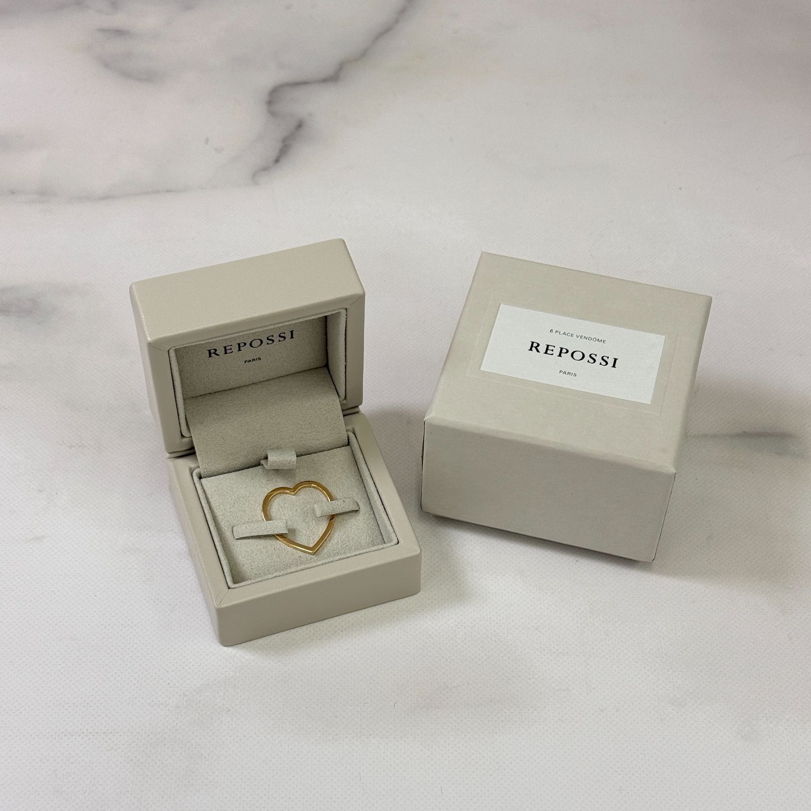 鑑定済み 】レポシ 《 アンティフェール ハートリング 》ピンク