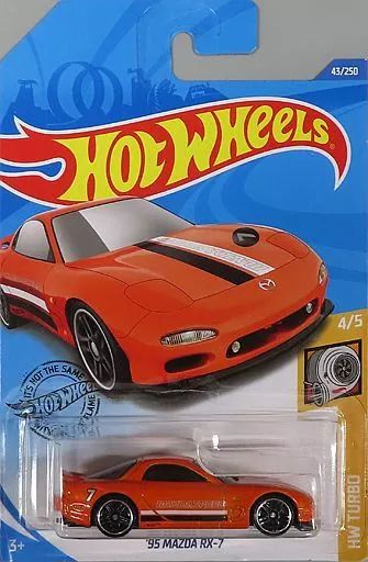 中古】ミニカー 1/64 95 MAZDA RX-7(オレンジ×ブラック×ホワイト