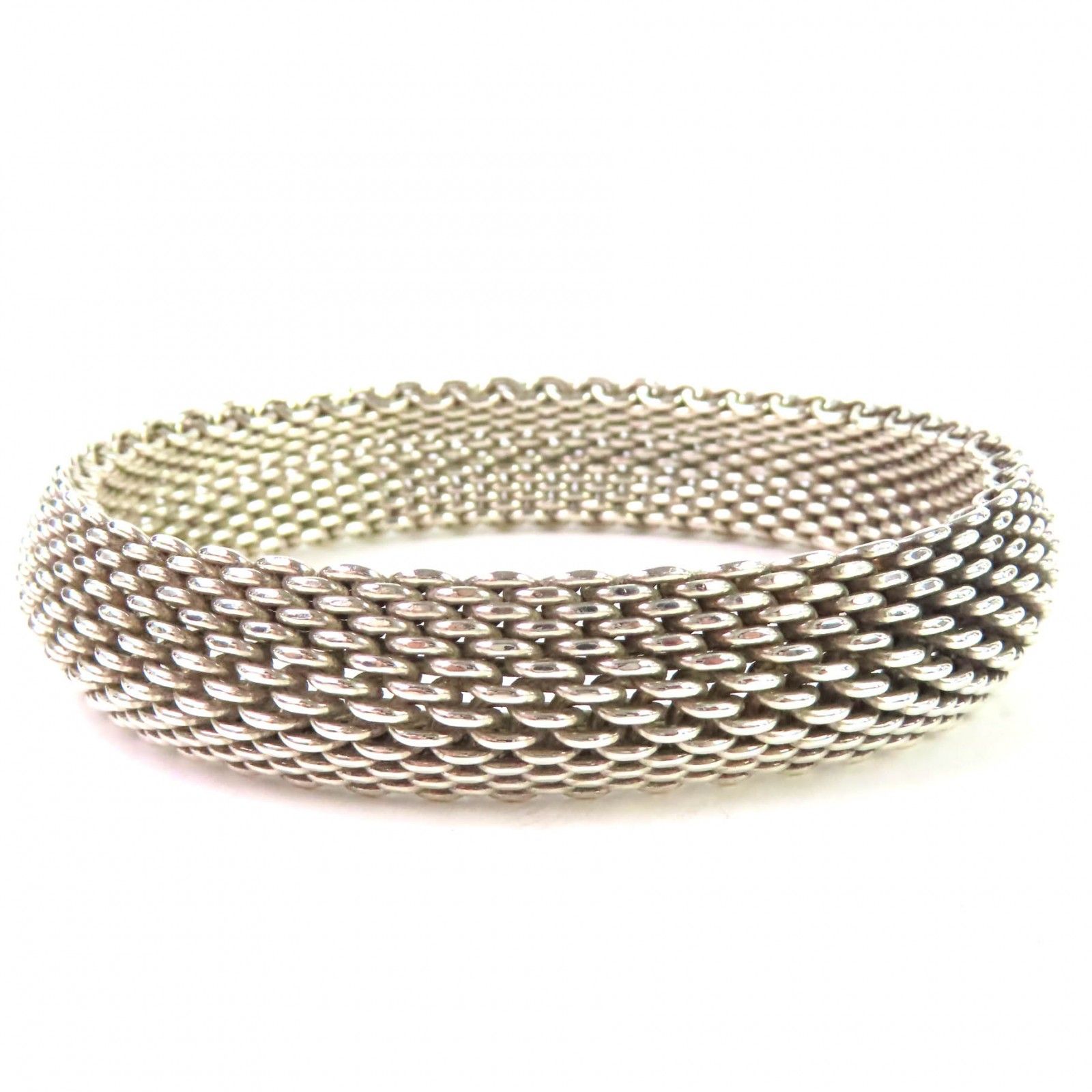 ティファニー　バングル　サマセット　メッシュ　シルバー925 ブレスレット 極美品◇TIFFANY&Co. ティファニー サマセット メッシュ 925 バングル