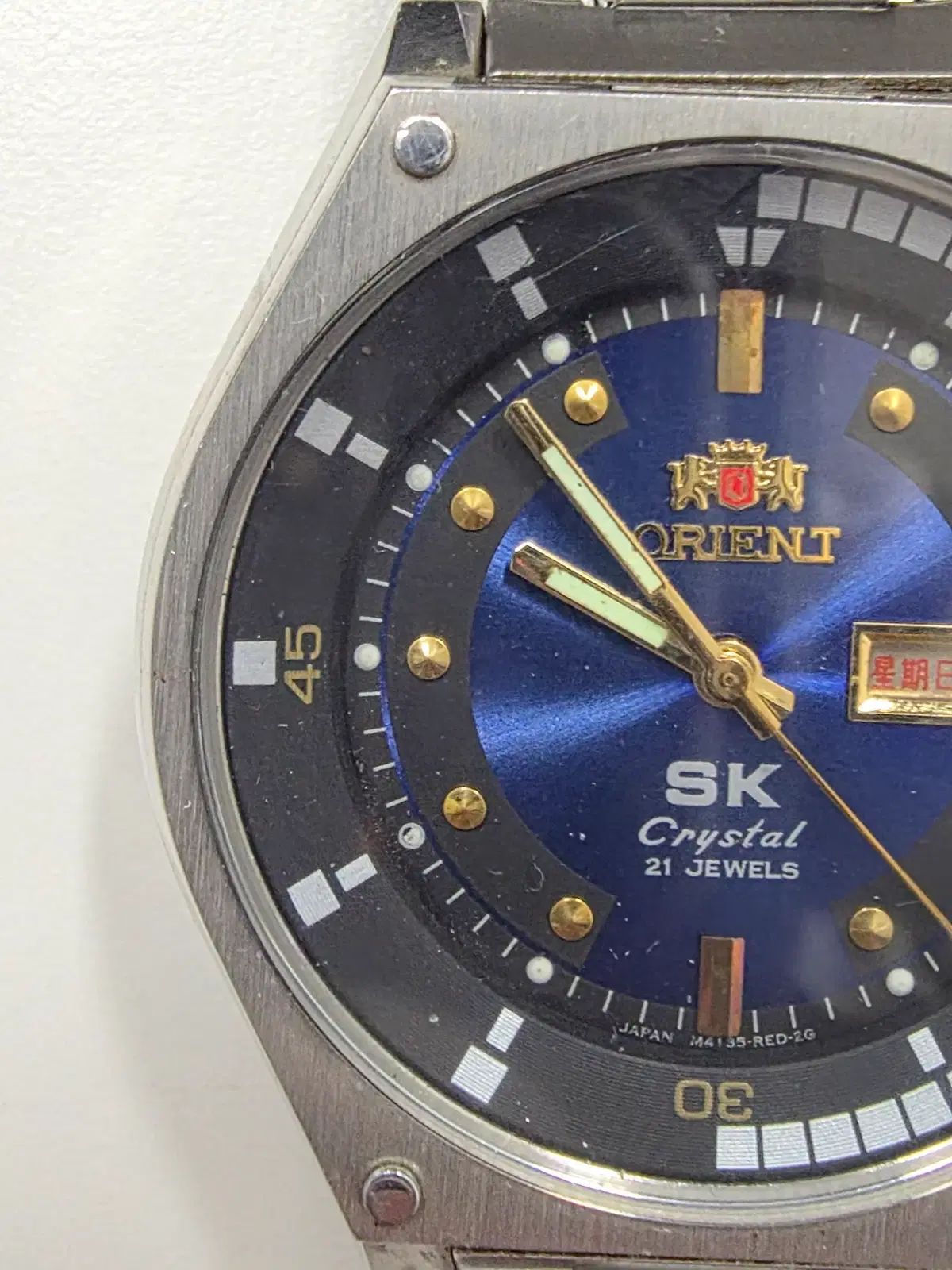  オリエント Orient SK Crystal オートマティック メタル メンズ リストウォッチ ニット 自動巻き時計 腕時計(アナログ)